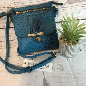 Emperia NEW  Los Angeles New York Blue Crossbody Handbag Chic Elegant Great Gift